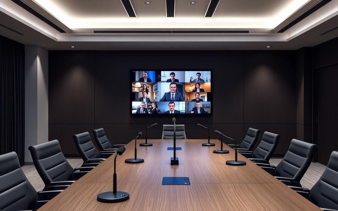 Salas de reunião e videoconferência